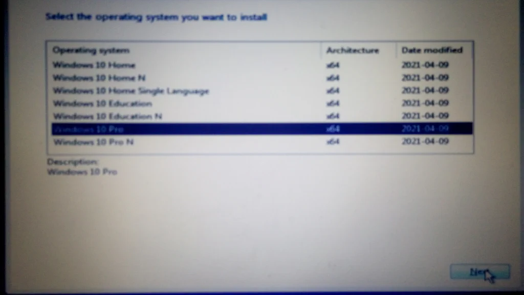 Windows 10 Edition Selection Page